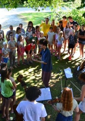 Glasbeni tabor za otroke na Domačiji Tešnak FOTO: ARHIV ORGANIZATORJEV