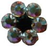 kristalna roža SS kristal AB+črn diamant