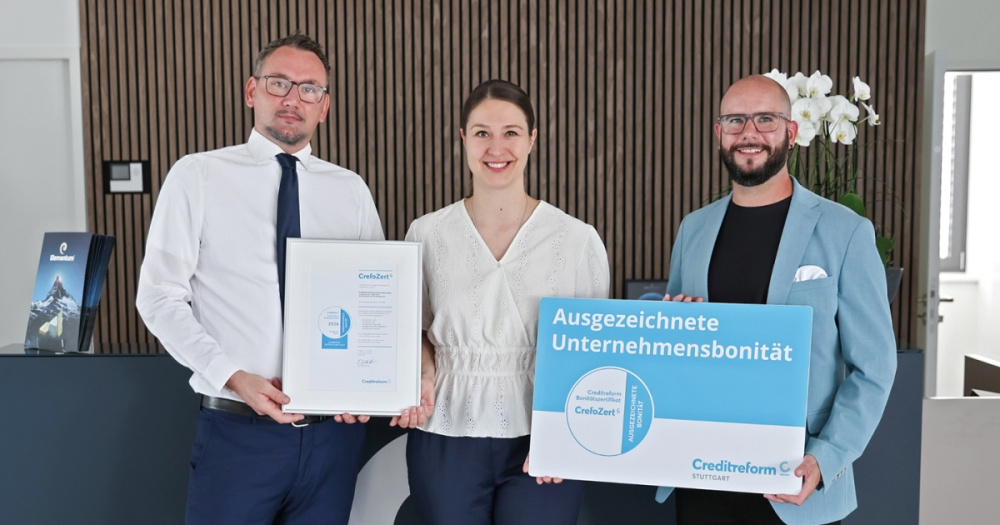Elementum Deutschland erhält erneut das CrefoZert für ausgezeichnete Bonität