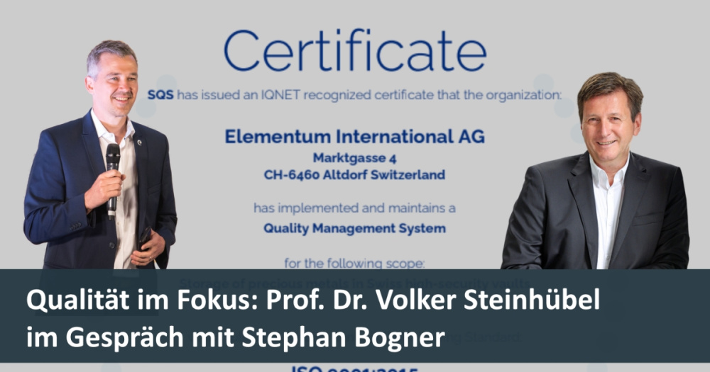 Qualität im Fokus: Prof. Dr. Volker Steinhübel  im Gespräch mit Stephan Bogner