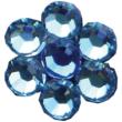 kristalna roža SS aquamarine + safir