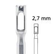 Raue nastavek, votli - nazobčan, 2,7mm