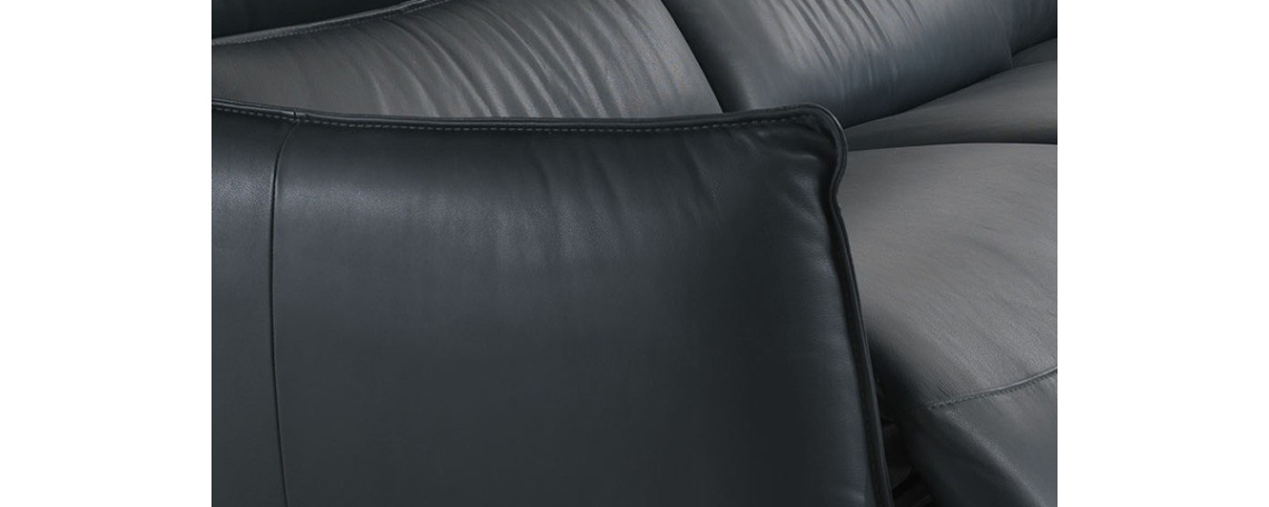 Sedežna garnitura STUPORE - Natuzzi Editions v črnem usnju