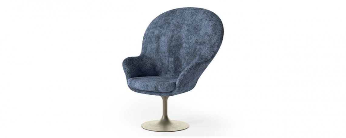 Fotelj ADORE v modri barvi by: Nika Zupanc - Natuzzi