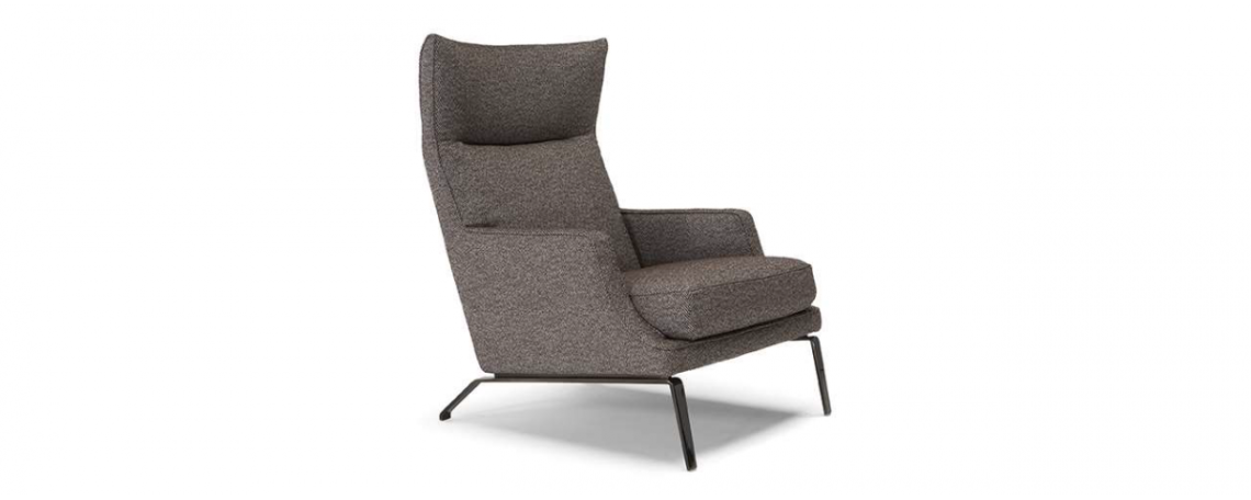 Fotelj CLEMMIE v sivi tkanini - Natuzzi