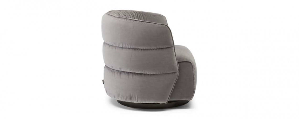 Fotelj COUTURE v sivi barvi - Natuzzi.