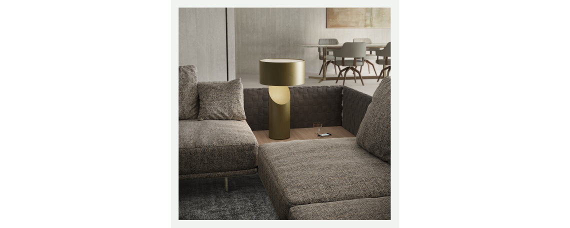 Modularna sedežna garnitura CAMPUS by Mauro Lipparini - Natuzzi v sivi tkanini