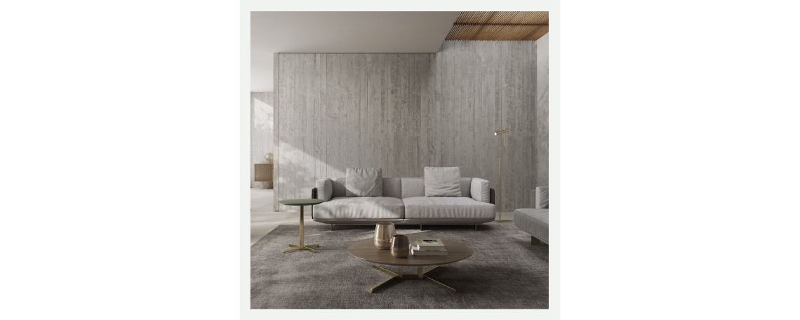 Modularna sedežna garnitura CAMPUS by Mauro Lipparini - Natuzzi v sivi tkanini