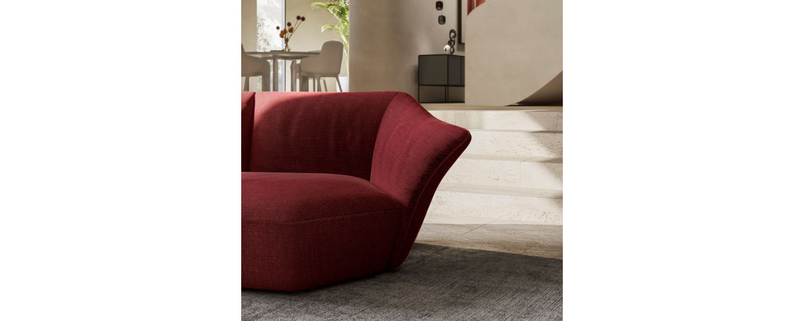 Modularna sedežna garnitura TIMELESS by Lorenza Bozzoli - Natuzzi v rdeči tkanini