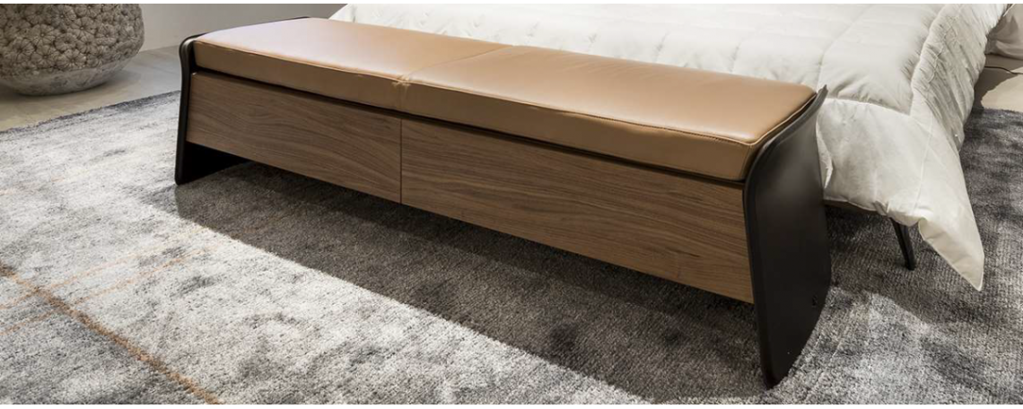 Postelja CALA v rjavem usnju - Natuzzi