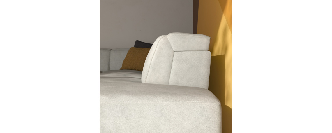 Sedežna garnitura IAGO by Natuzzi Design Center - Natuzzi v sivo-belem usnju
