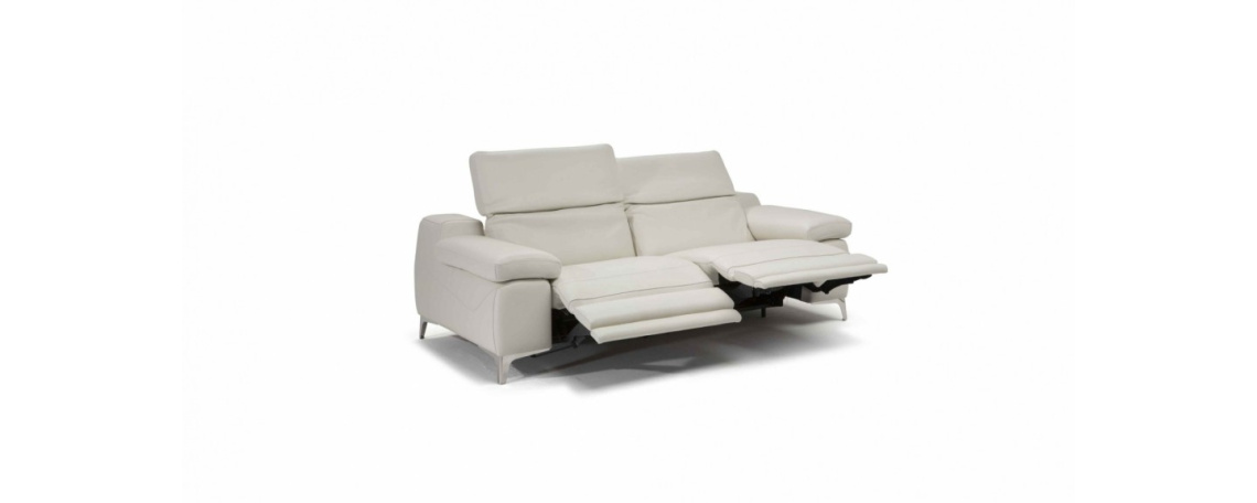 Dvosed DUCA by Natuzzi v belem usnju 