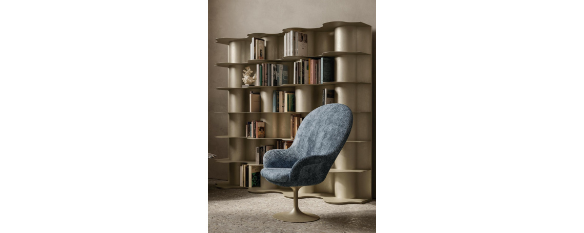 Fotelj ADORE v modri barvi by: Nika Zupanc  - Natuzzi