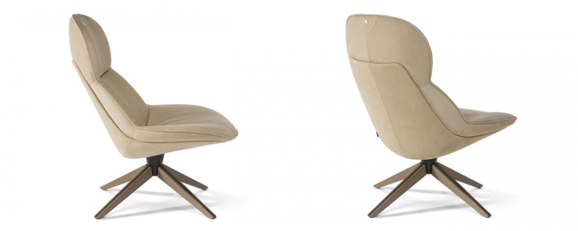 Fotelj CONCA v beige barvi - Natuzzi.