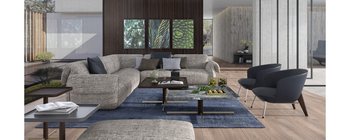 Fotelj PENELOPE v mornarsko modri barvi - Natuzzi