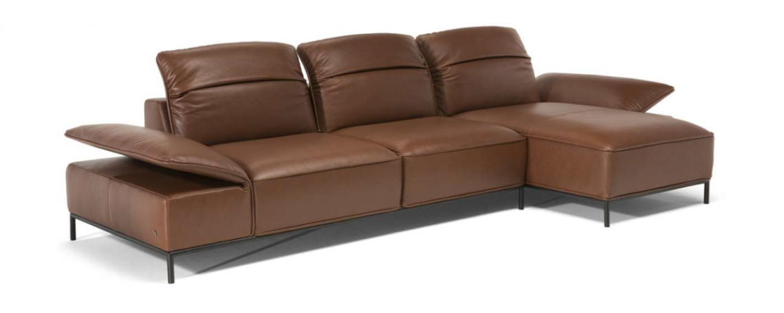 Modularna sedežna garnitura ADAM NATUZZI v rjavem usnju
