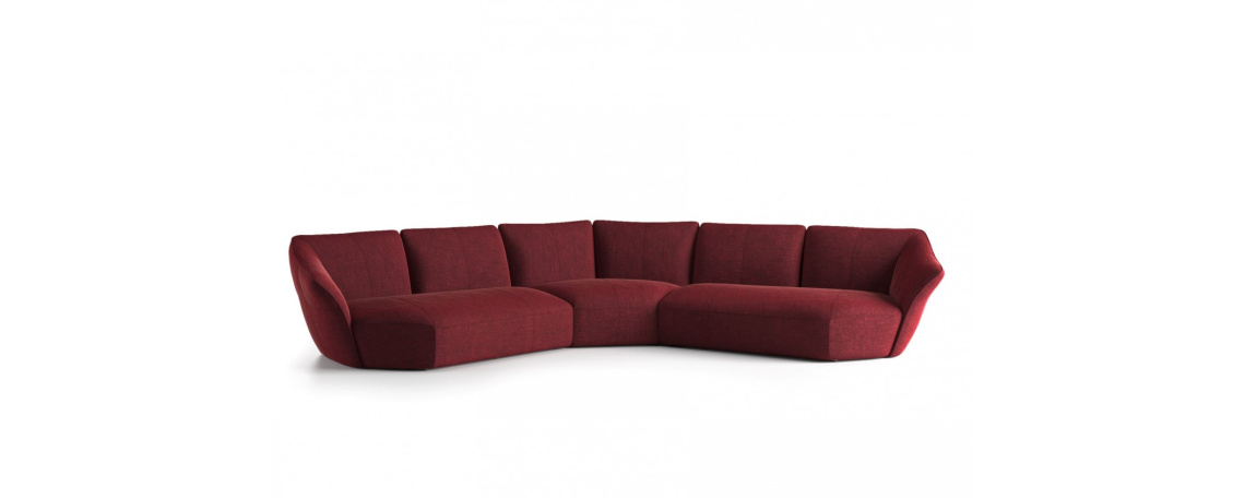 Modularna sedežna garnitura TIMELESS by Lorenza Bozzoli - Natuzzi v rdeči tkanini