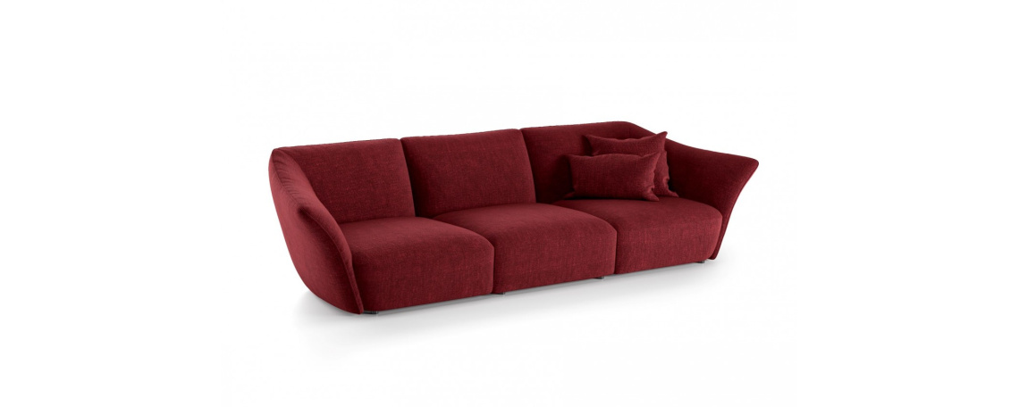 Modularna sedežna garnitura TIMELESS by Lorenza Bozzoli - Natuzzi v rdeči tkanini