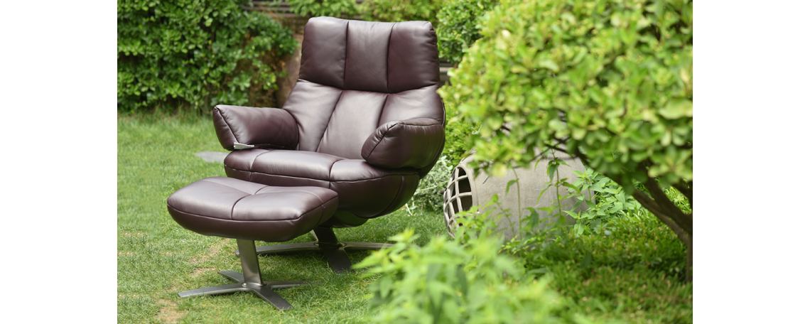 Počivalnik RE-VIVE MYWAY v rjavem usnju - Natuzzi.