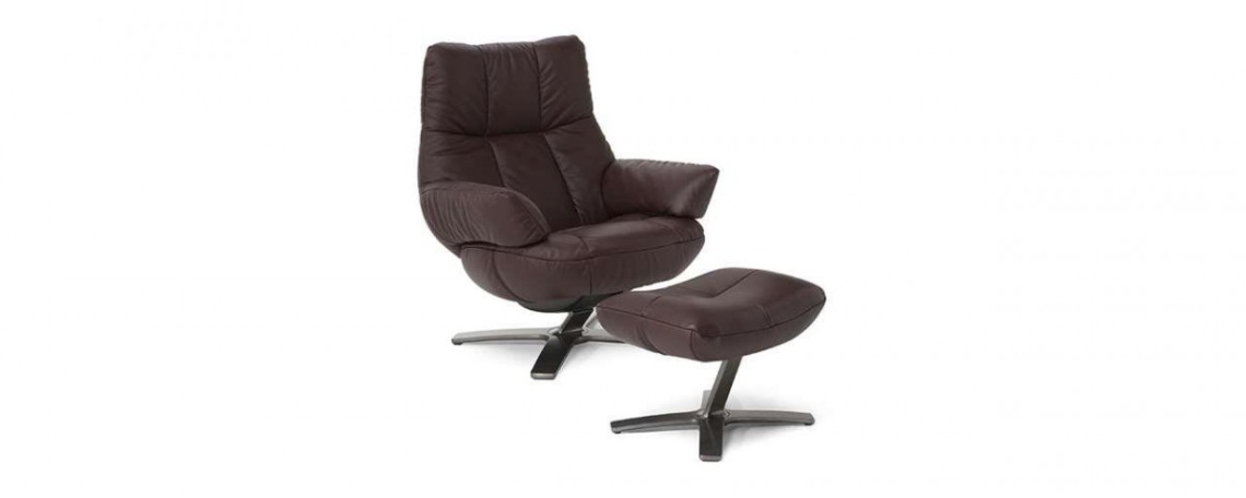 Počivalnik RE-VIVE MYWAY v rjavem usnju - Natuzzi. 