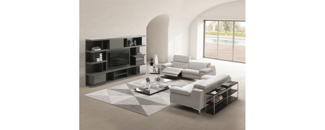 Sedežna garnitura DUCA by Natuzzi v belem usnju