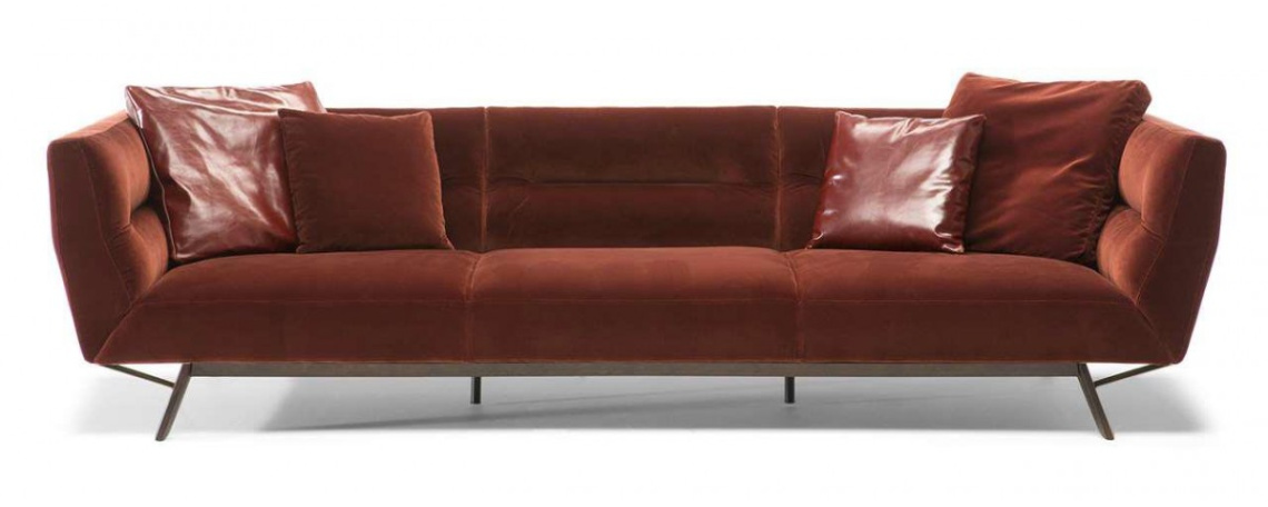 Sedežna garnitura POSITANO by Maurizio Manzoni - Natuzzi v rdeči tkanini