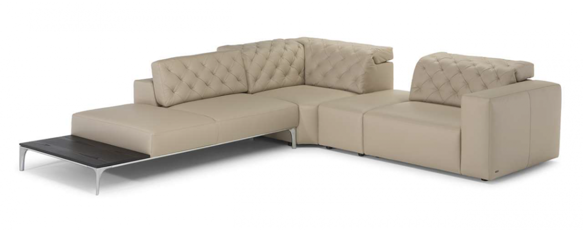 Sedežna garnitura SKYLINE by Marcel Wanders - Natuzzi v krem usnju