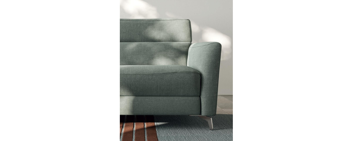 Detajl stranice in sedala sedežna garnitura STAN by Enrique Marti - Natuzzi v zeleni tkanini