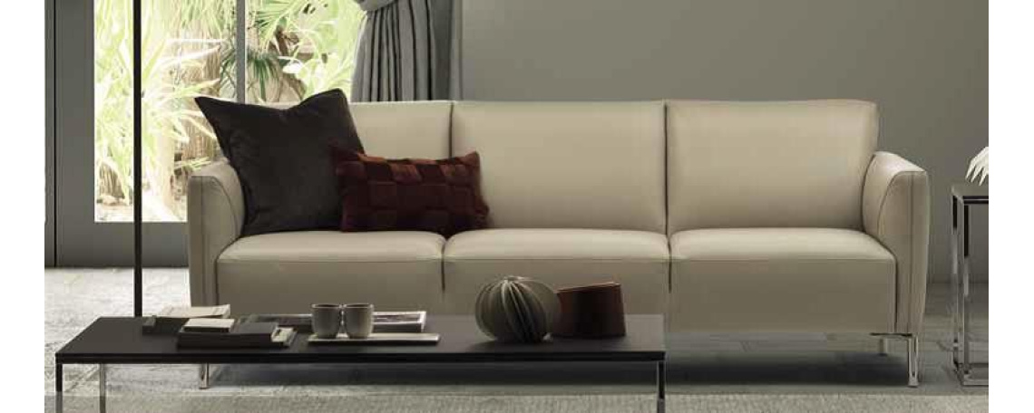 Sedežna garnitura TRATTO by Manzoni & Tapinassi - Natuzzi v krem usnju