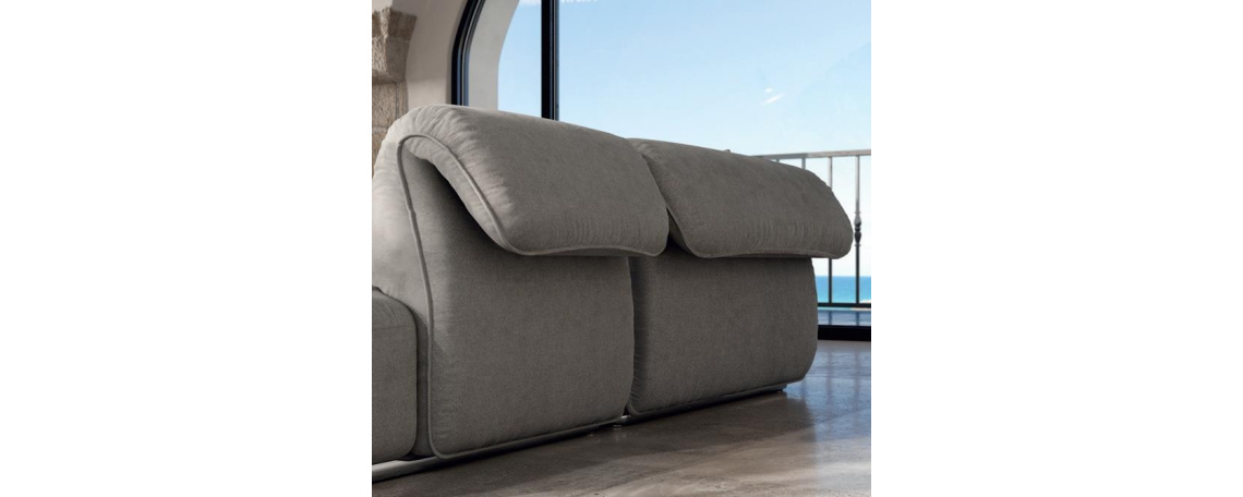 Kotna sedežna garnitura ICON by Michele Menescardi - Natuzzi v sivi tkanini 