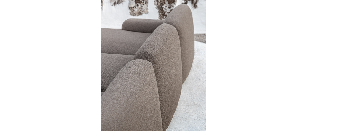 Sedežna garnitura BUDDIE by Mauro Lipparini  -Natuzzi v sivi tkanini