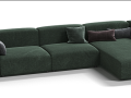 Avenue 3D model v zeleni barvi - Sedežna garnitura AVENUE zelene barve
