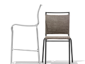 Barski in navadni stol AIR - Barski in navadni stol AIR v beli in sivi barvi