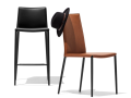 Barski in navadni stol BOHEME - Barski in navadni stol BOHEME v črni in rjavi barvi