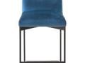 Barski stol GALA v modri tkanini - Barski stol GALA v modri tkanini s podnožjem v mat črni barvi
