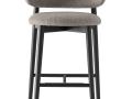 Barski stol OLEANDRO - Barski stol OLEANDRO v sivi tkanini s črnimi nogami
