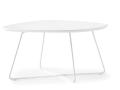 Nižja CIOP mizica - Višina mizice 38 cm, kovinsko podnožje, plošča lakiran MDF, oboje v beli barvi