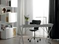 Domača pisarna QWERTY by Cattelan Italia - Maros  - Domača pisarna QWERTY by Cattelan Italia - Maros pisalna miza v beli in črni barvi s kovinskim podnožjem
