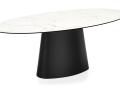 Fiksna miza ELLISE s kovinsko črno nogo - Connubia predstavlja hnovo mizo ELLISSe ki je lahko ovalna in raztegljiva