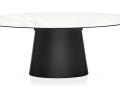 ELISSE s keramičnim topom in črnim kovinskim podnožjem - ELISSE fiksna miza s sredinsko nogo Connubia