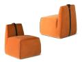 Fotelj GAIA - Natuzzi Editions - Maros -2 - Fotelj GAIA - Natuzzi Editions - Maros -2 v oranžni tkanini
