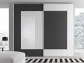 Garderobna omara KALEIDOS - Presotto - Maros - Garderobna omara KALEIDOS - Presotto - Maros v beli in sivi barvi z drsnimi vrati