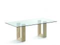 Jedilna miza DIAPASON - Jedilna miza DIAPASON s stekleno ploščo in marmornim podnožjem
