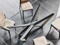Steklena plošča mize in kovinsko - leseno podnožje - Maros jedilnice - Cattelan Italia - pohištvo za jedilnice -2