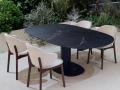 Keramična raztegljiva miza ELSON - Keramična raztegljiva miza ELSON v temni barvi
