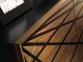Komoda WEBBER - Komoda WEBBER v črni barvi z leseno fronto