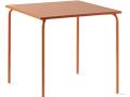 Oranžna, kovinska vrtna miza Easy   - Oranžna, kovinska vrtna miza Easy  dimenzije 80 x 80 x h. 75 cm, za uporabo na prostem