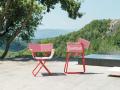 Ležalniki in zložljivi stoli SNOOZE - EMU - Maros  - Ležalniki in zložljivi stoli SNOOZE - EMU - Maros z roza sediščem in rdečimi nogami