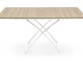 Raztegnjena dvižna miza Magic - krom kovinsko podnožje, plošča natur bukev