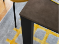 Miza BARON - Miza BARON s keramično ploščo in črnim kovinskim podnožjem
